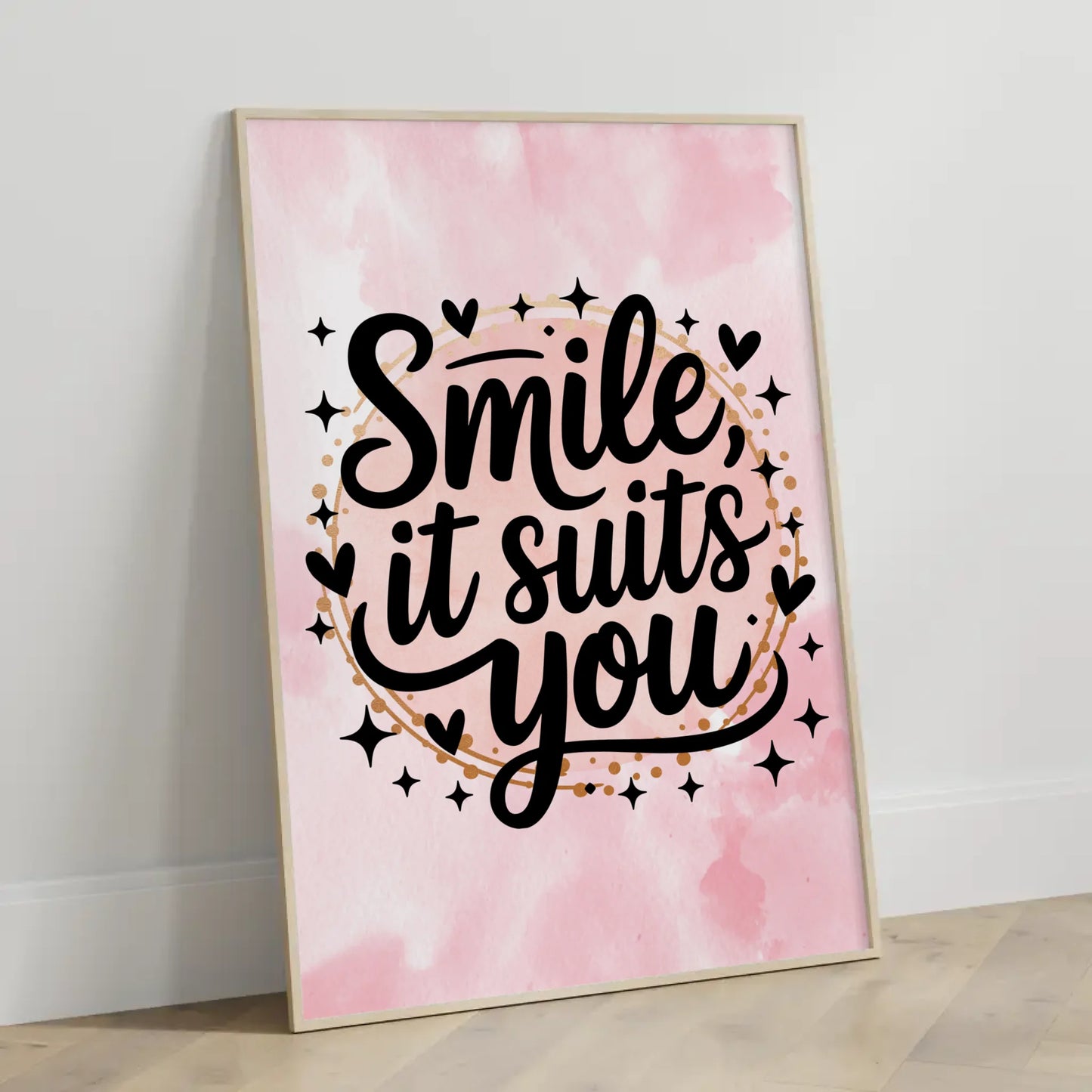 Spruchposter Smile it suits you personalisierte Wanddeko
