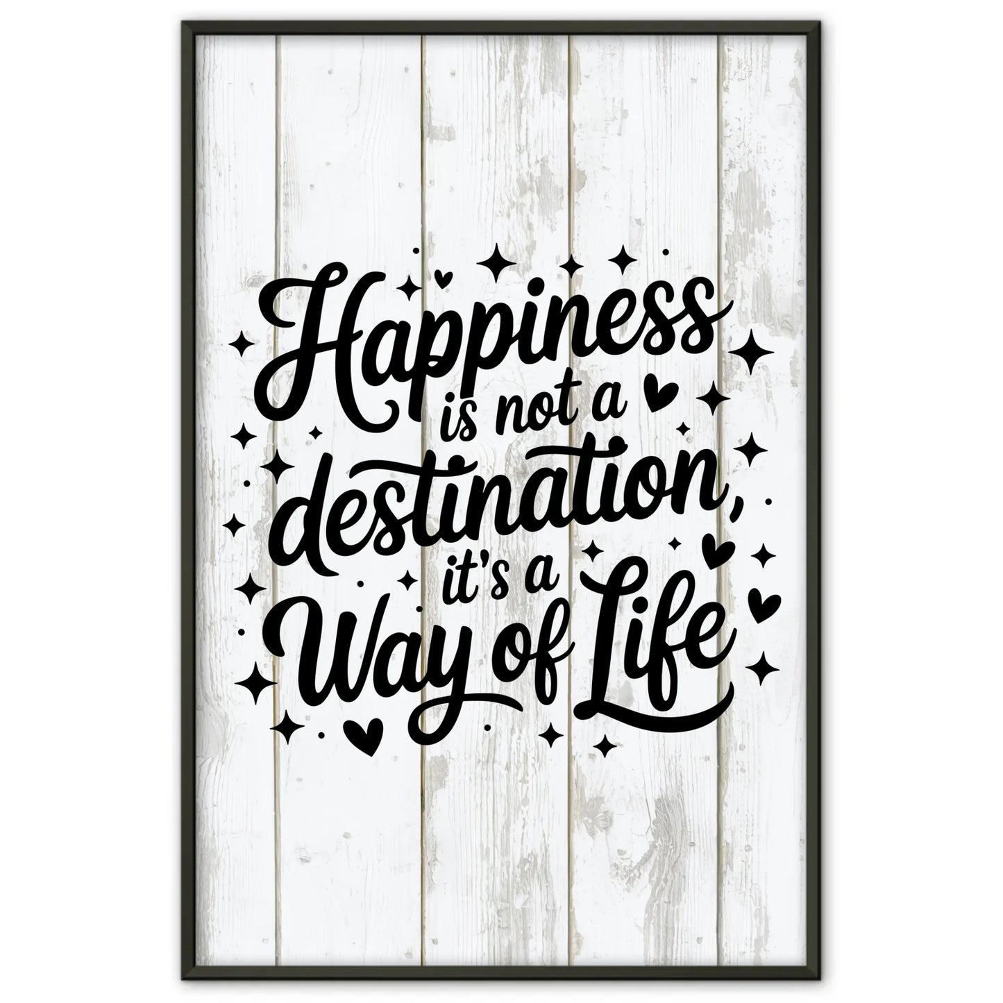 Poster mit Spruch Happiness is not a destination Geschenk