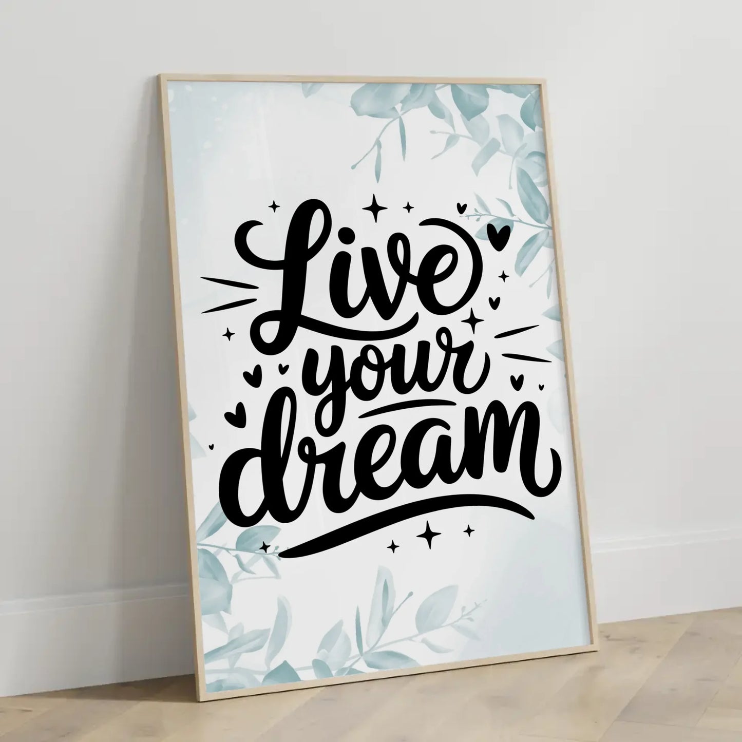 Poster Mit Spruch Live your dream für persönliche Geschenkideen
