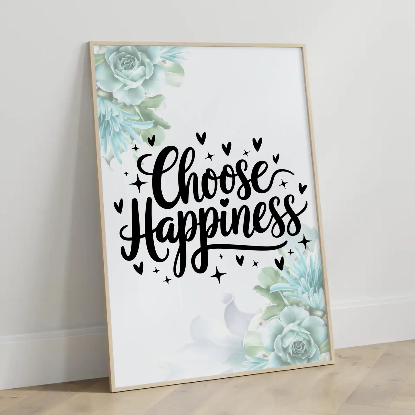 Poster Spruch Choose happiness für personalisierte Geschenke