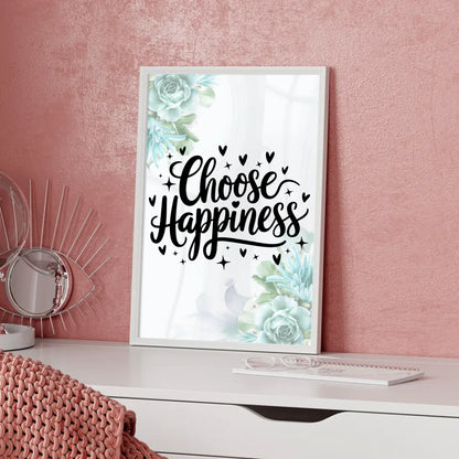 Poster Spruch Choose happiness für personalisierte Geschenke
