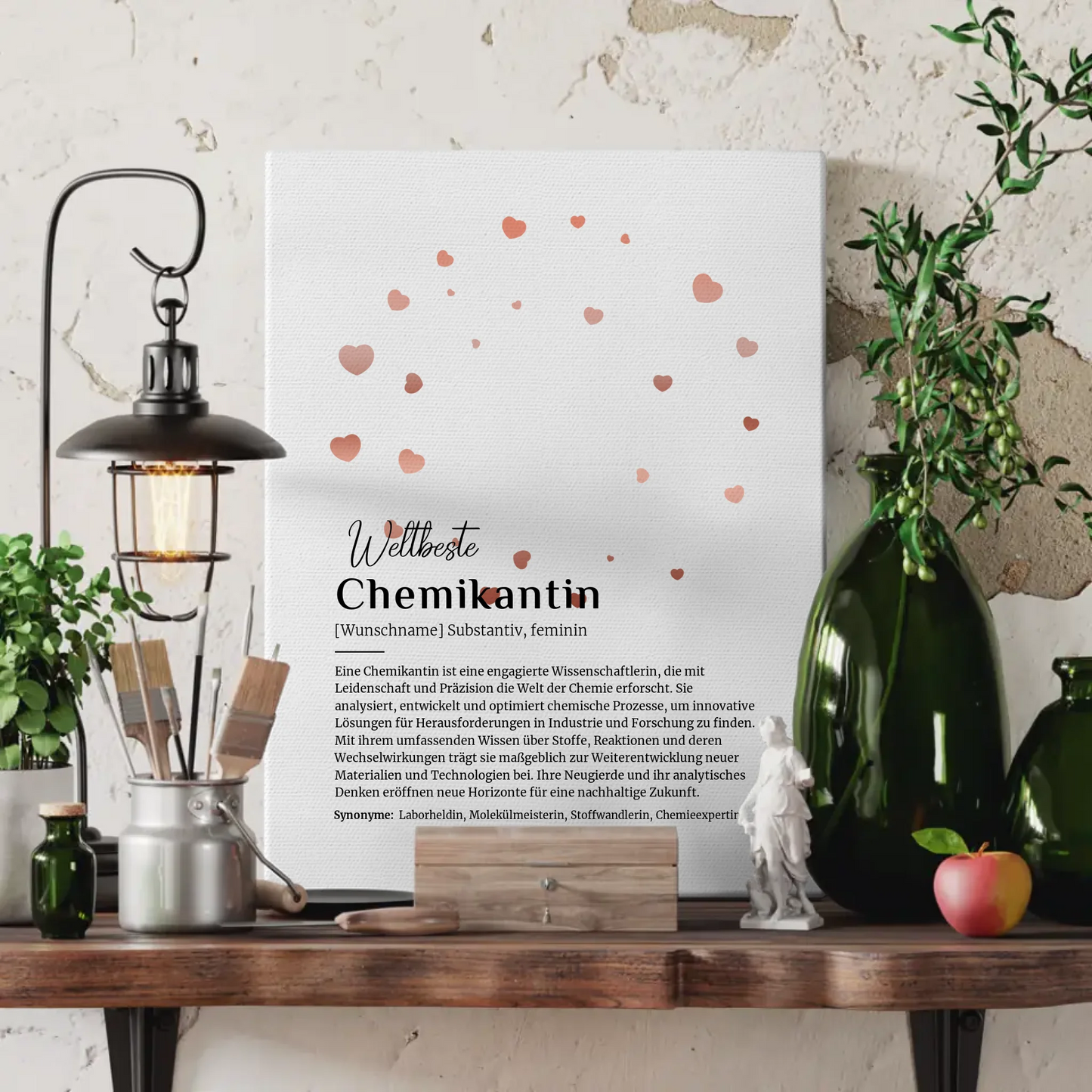Leinwand Definition Chemikantin mit Namen Geschenkidee personalisiert