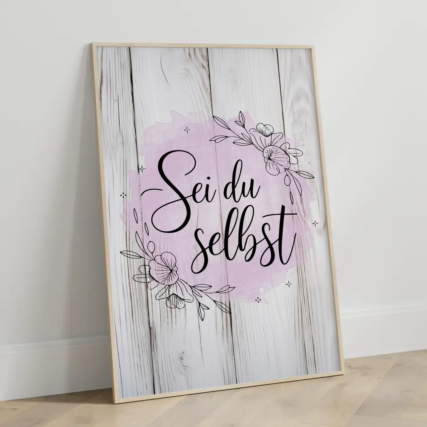 Spruchposter Sei du selbst für dein Zuhause personalisiert