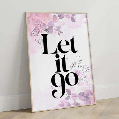 Poster mit Spruch Let it go für personalisierte Geschenke
