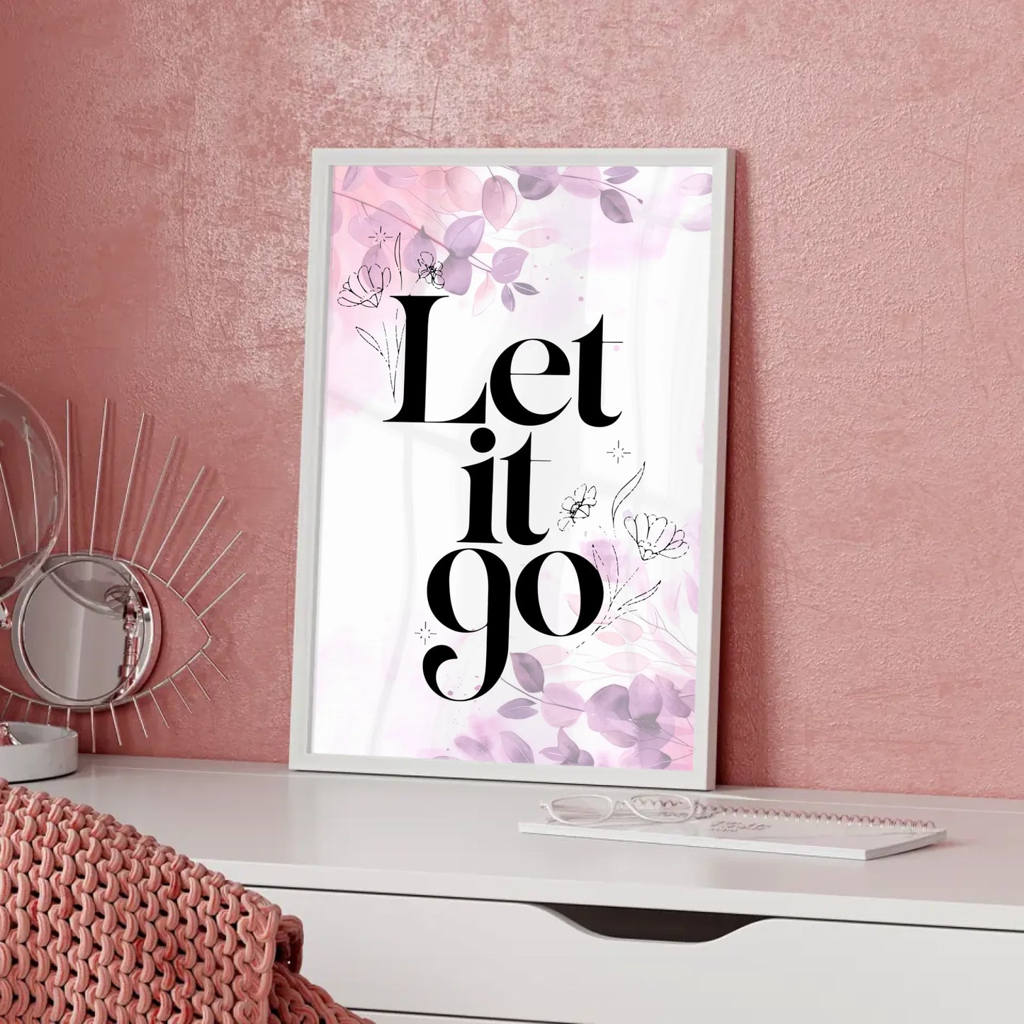 Poster mit Spruch Let it go für personalisierte Geschenke