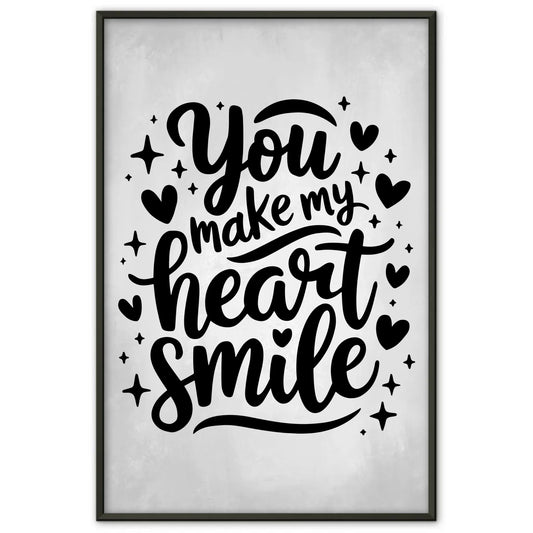 Spruchposter You make my heart smile personalisiert Geschenk