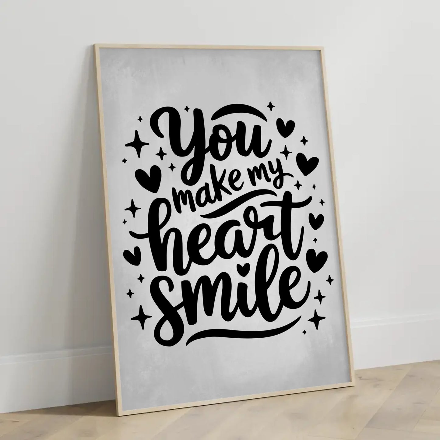 Spruchposter You make my heart smile personalisiert Geschenk