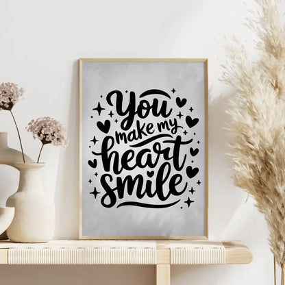 Spruchposter You make my heart smile personalisiert Geschenk