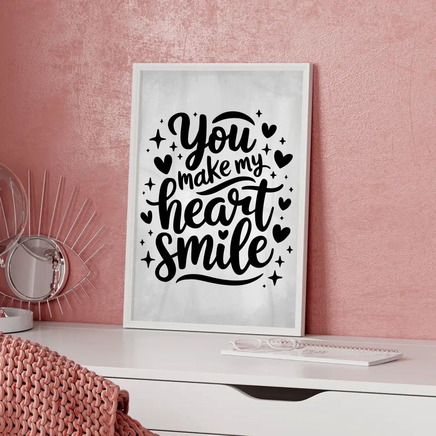 Spruchposter You make my heart smile personalisiert Geschenk