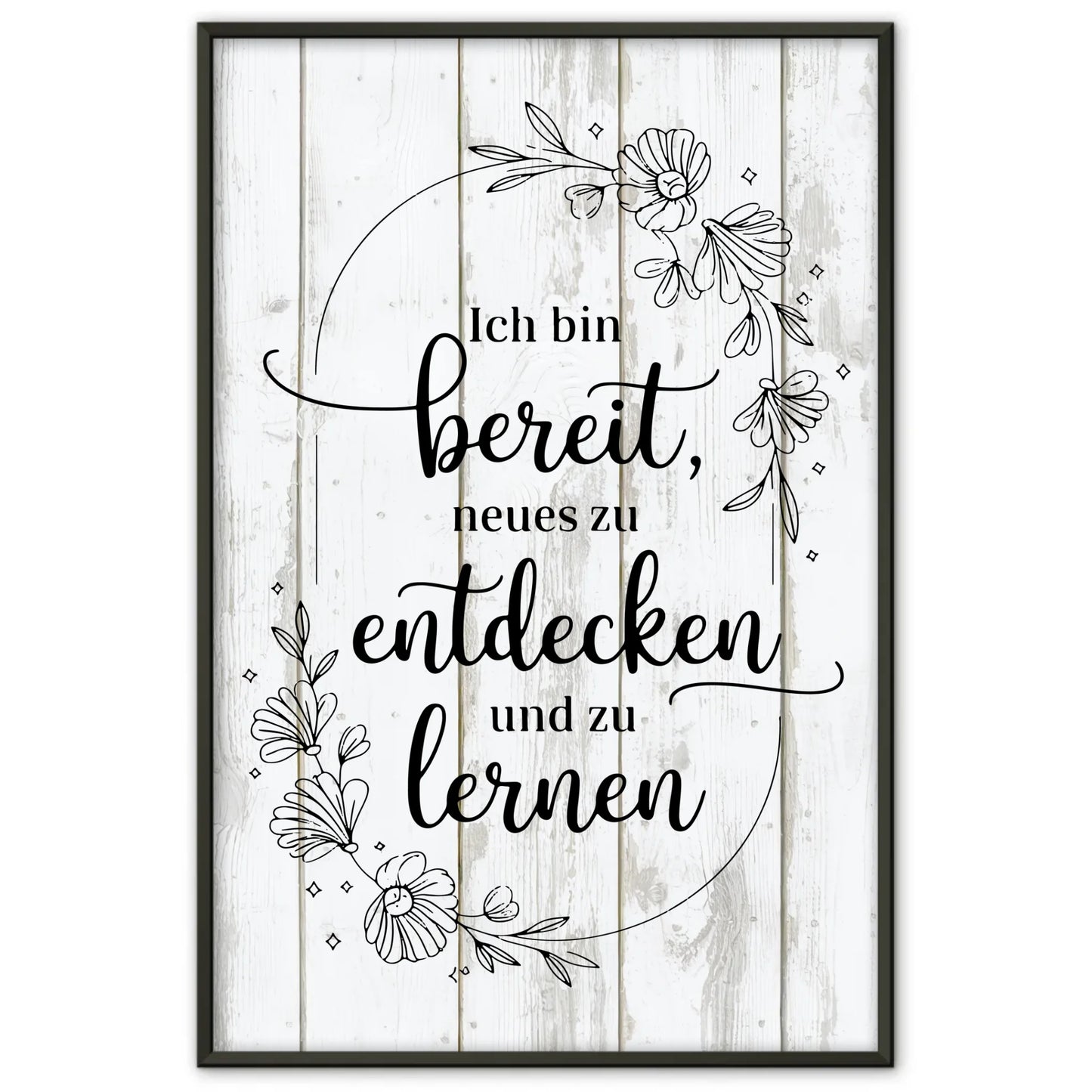 Affirmationsposter Ich bin bereit Neues zu entdecken positiv