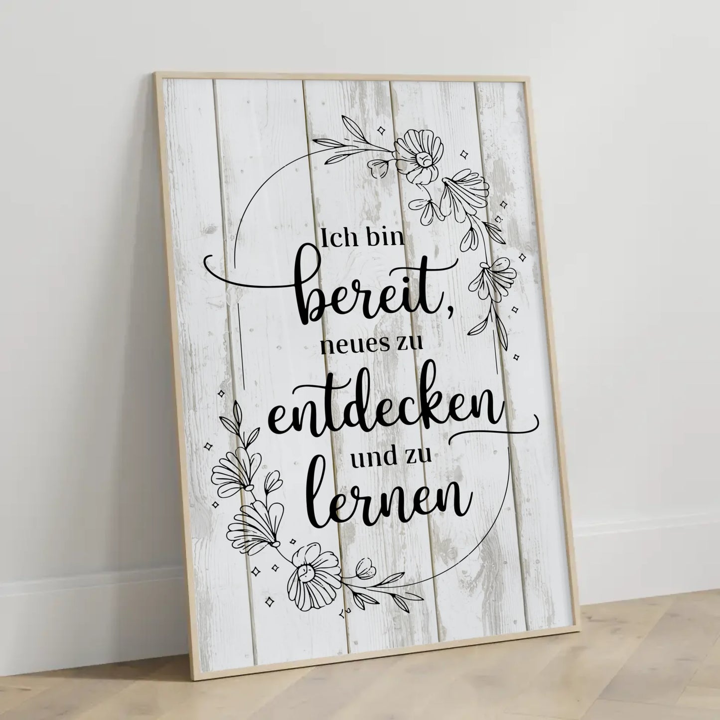 Affirmationsposter Ich bin bereit Neues zu entdecken positiv