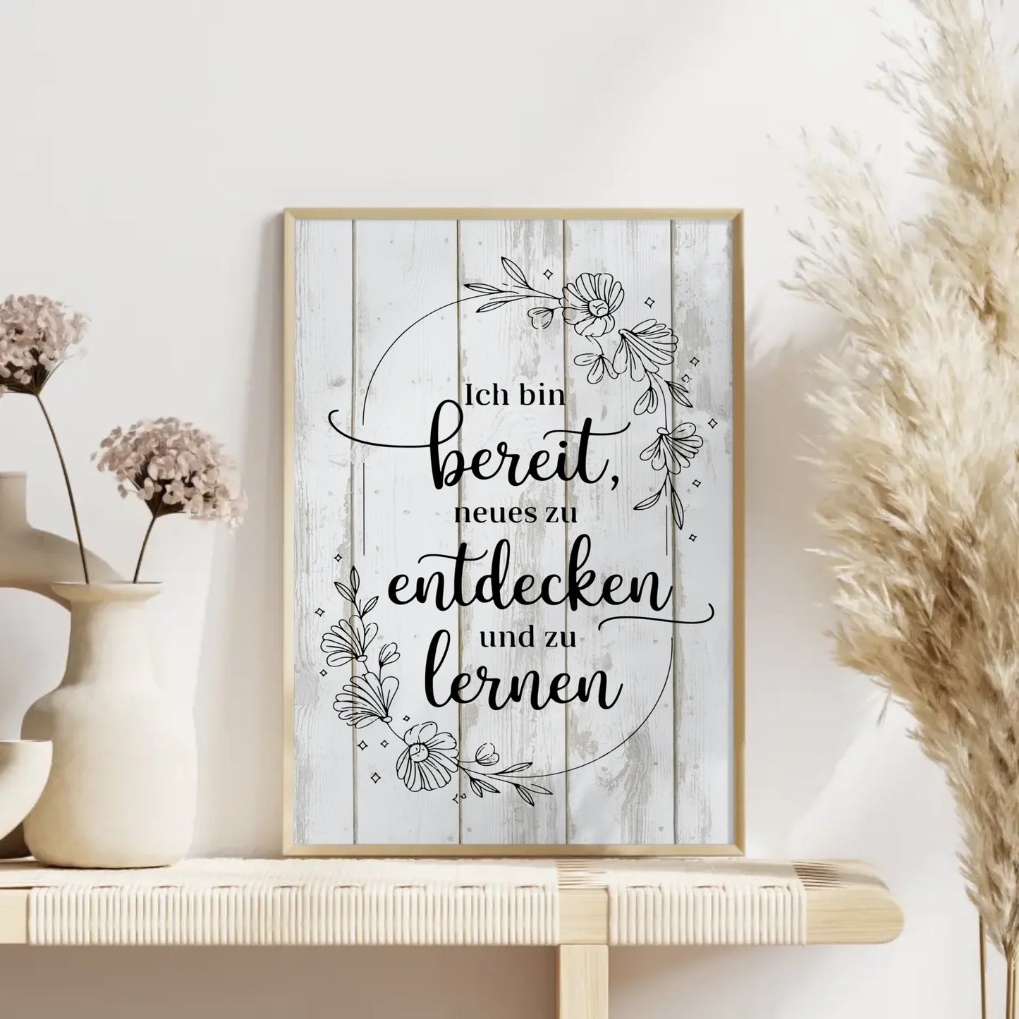 Affirmationsposter Ich bin bereit Neues zu entdecken positiv