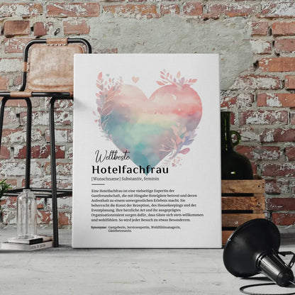 Leinwand Definition Hotelfachfrau mit Namen Geschenkidee