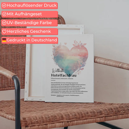 Leinwand Definition Hotelfachfrau mit Namen Geschenkidee