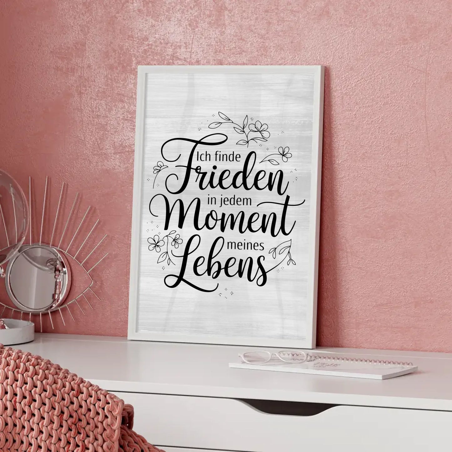 Affirmations Poster Frieden in jedem Moment meines Lebens