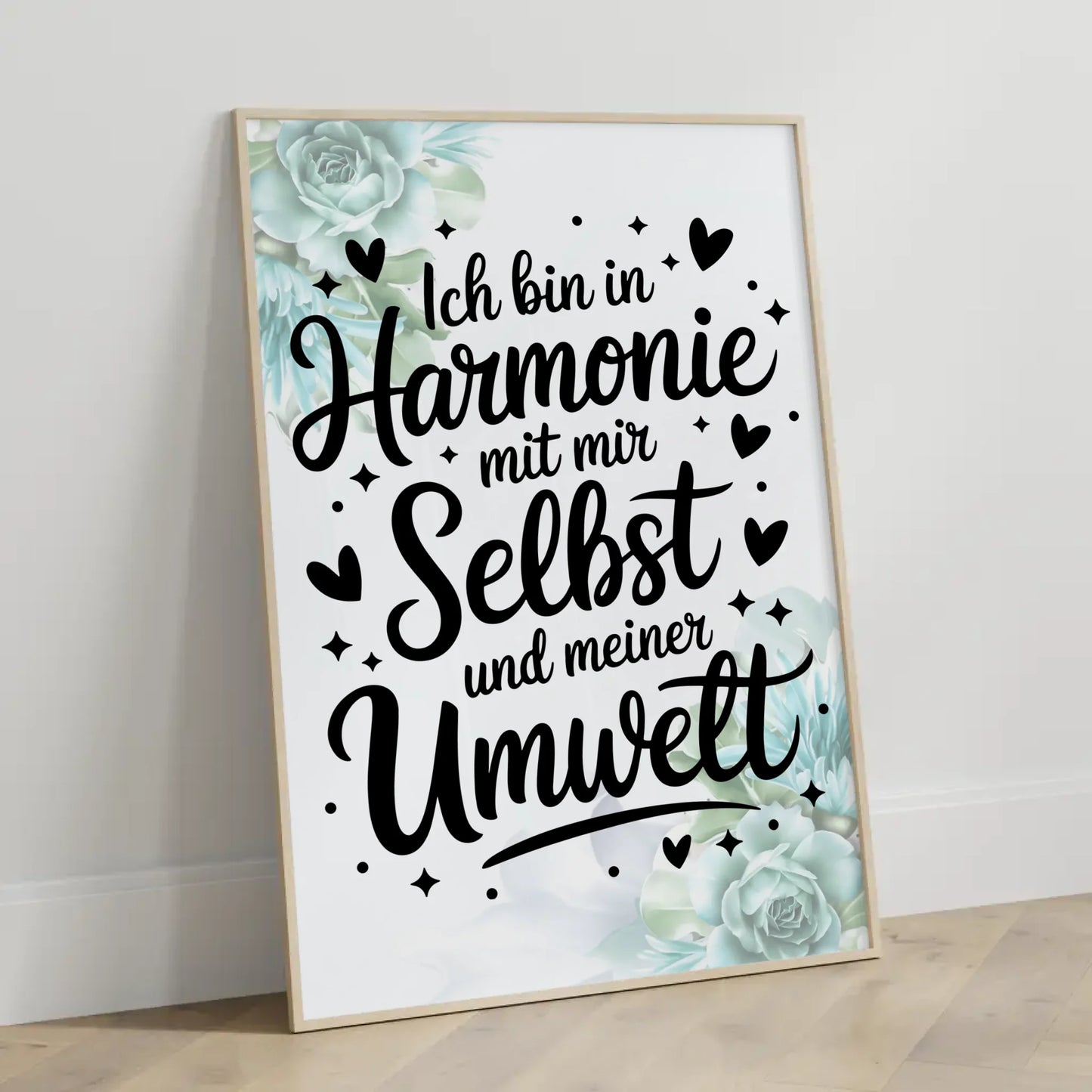 Affirmations Poster Ich bin in Harmonie mit mir selbst