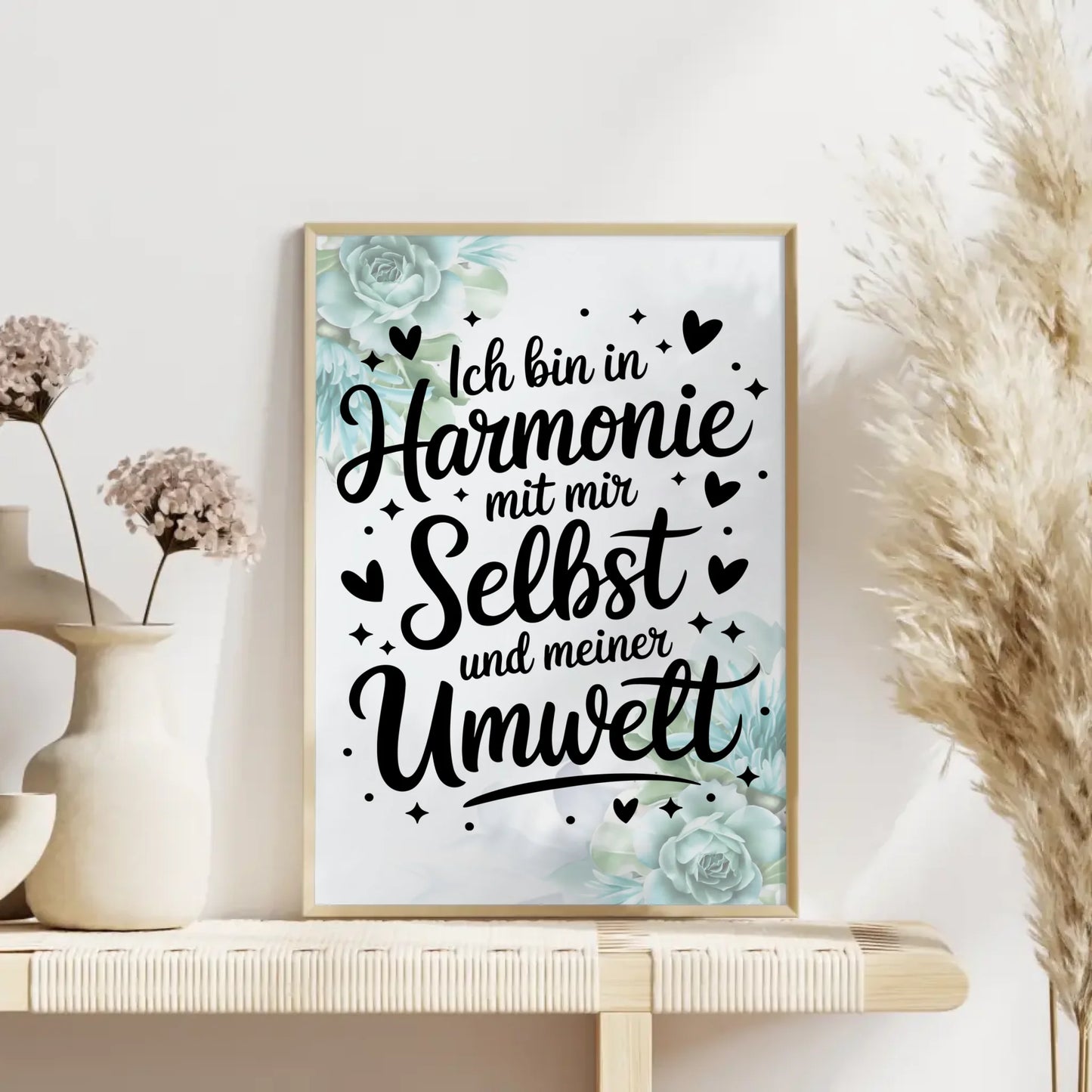 Affirmations Poster Ich bin in Harmonie mit mir selbst