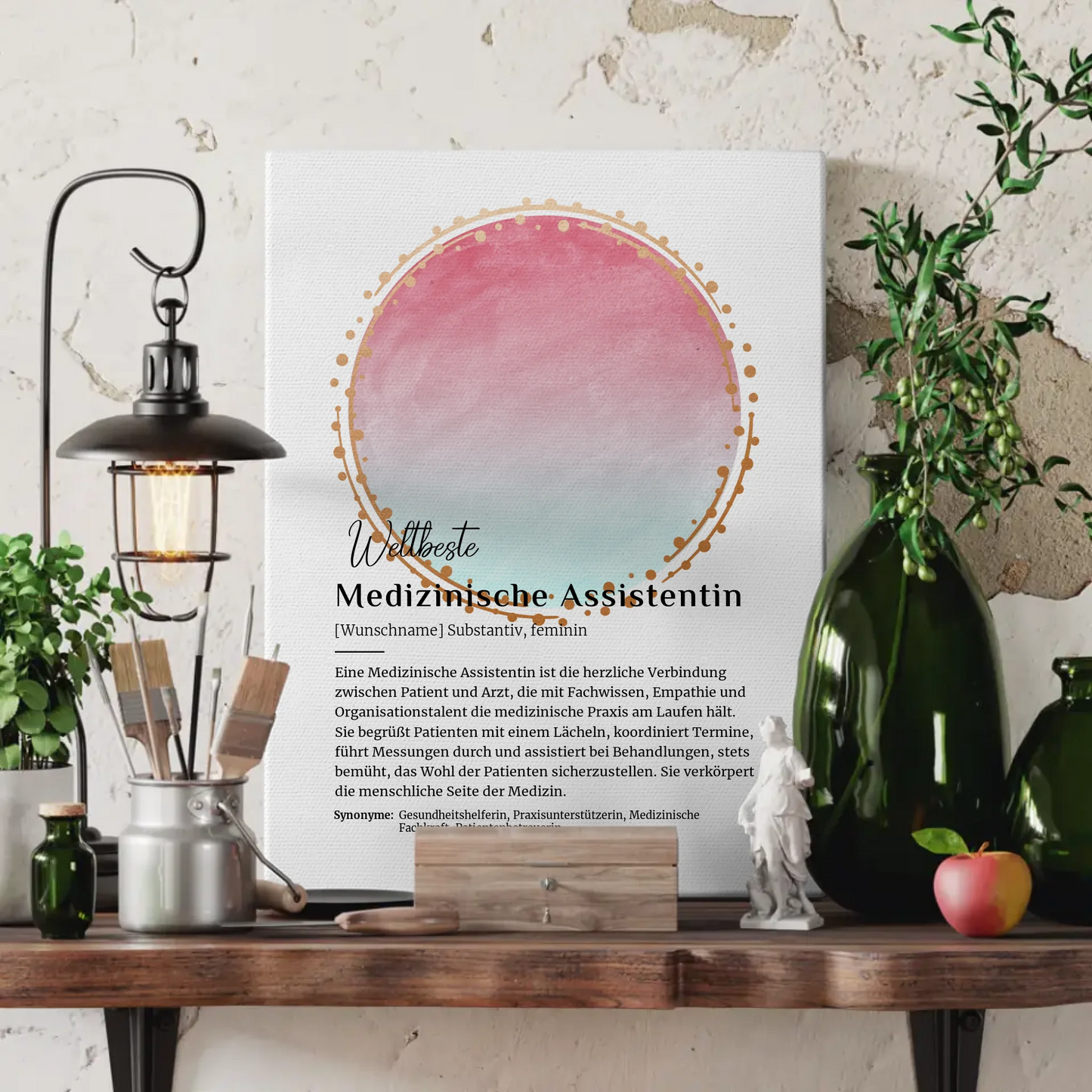 Leinwand Definition Medizinische Assistentin mit Namen Geschenkidee