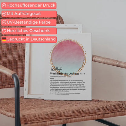 Leinwand Definition Medizinische Assistentin mit Namen Geschenkidee
