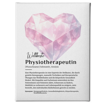 Leinwand Definition Physiotherapeutin mit Namen Geschenkidee