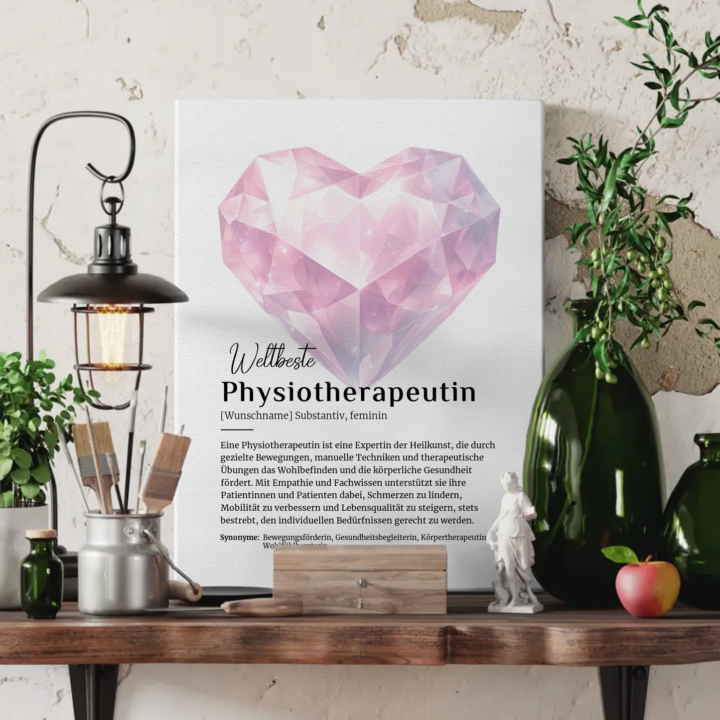 Leinwand Definition Physiotherapeutin mit Namen Geschenkidee