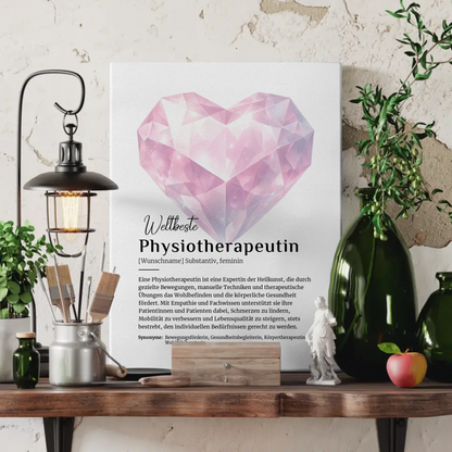 Leinwand Definition Physiotherapeutin mit Namen Geschenkidee