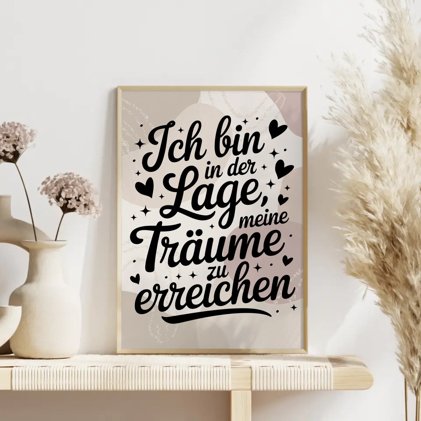 Affirmations Poster Ich bin in der Lage meine Träume zu erreichen