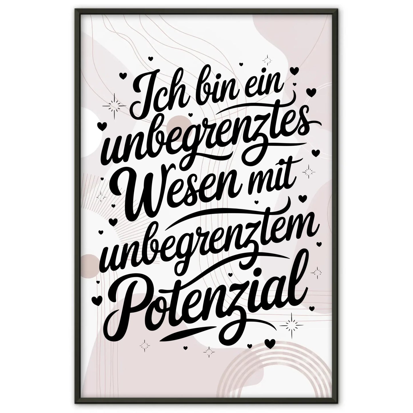 Affirmationsposter Ich bin ein unbegrenztes Wesen positiv