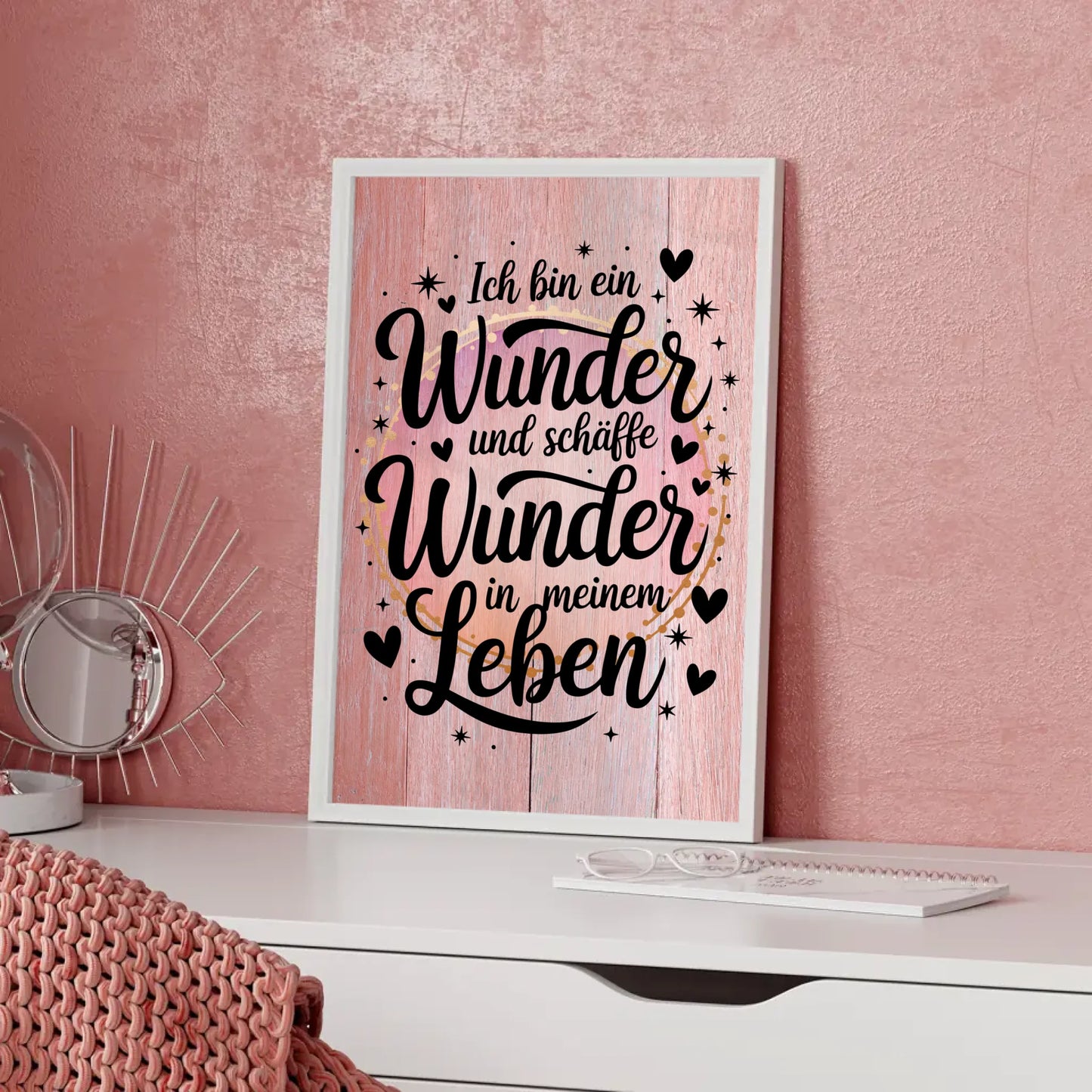 Affirmations Poster Ich bin ein Wunder für dein Leben