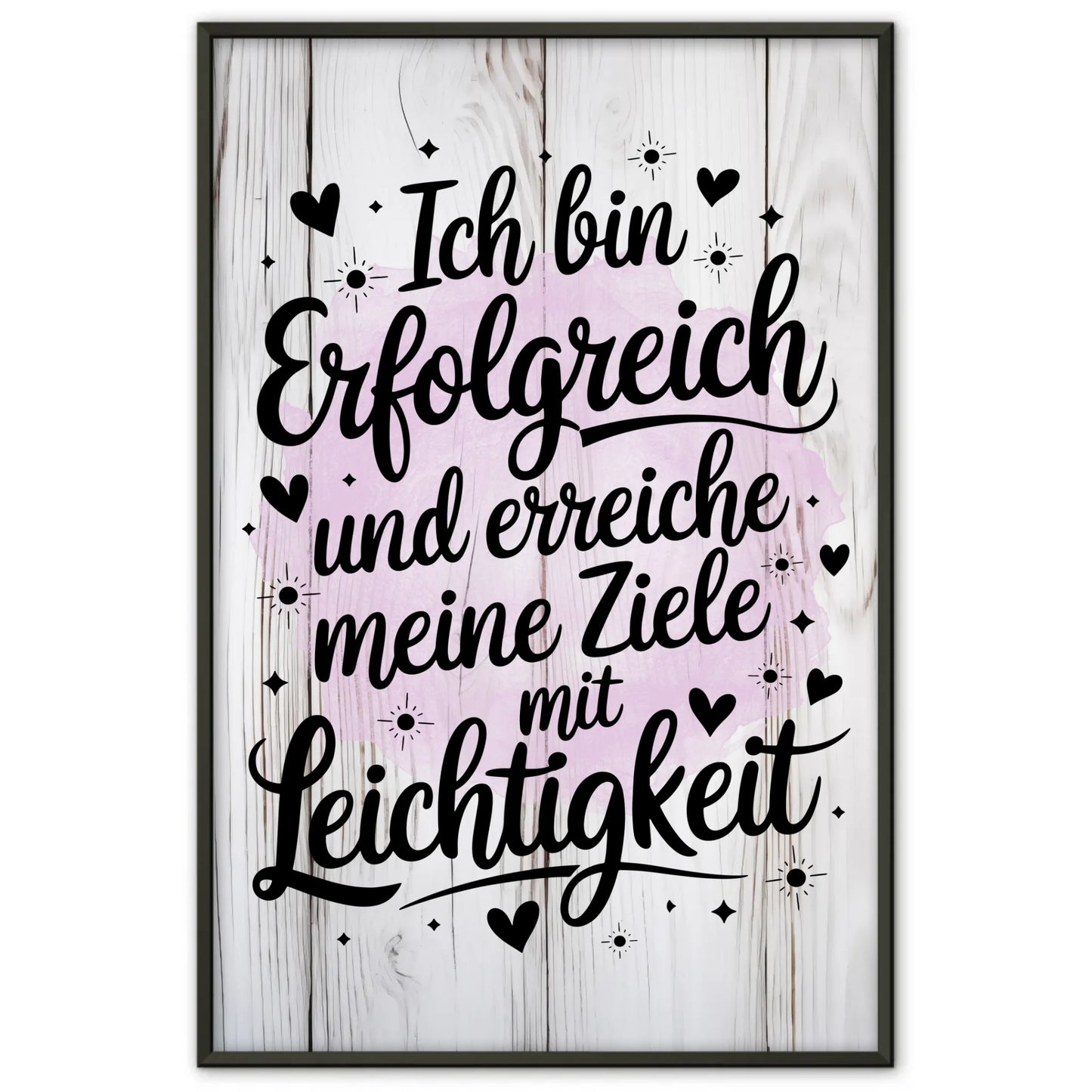 Affirmationsposter Ich bin erfolgreich positiv Ziele erreichen
