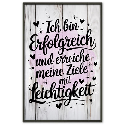 Affirmationsposter Ich bin erfolgreich positiv Ziele erreichen
