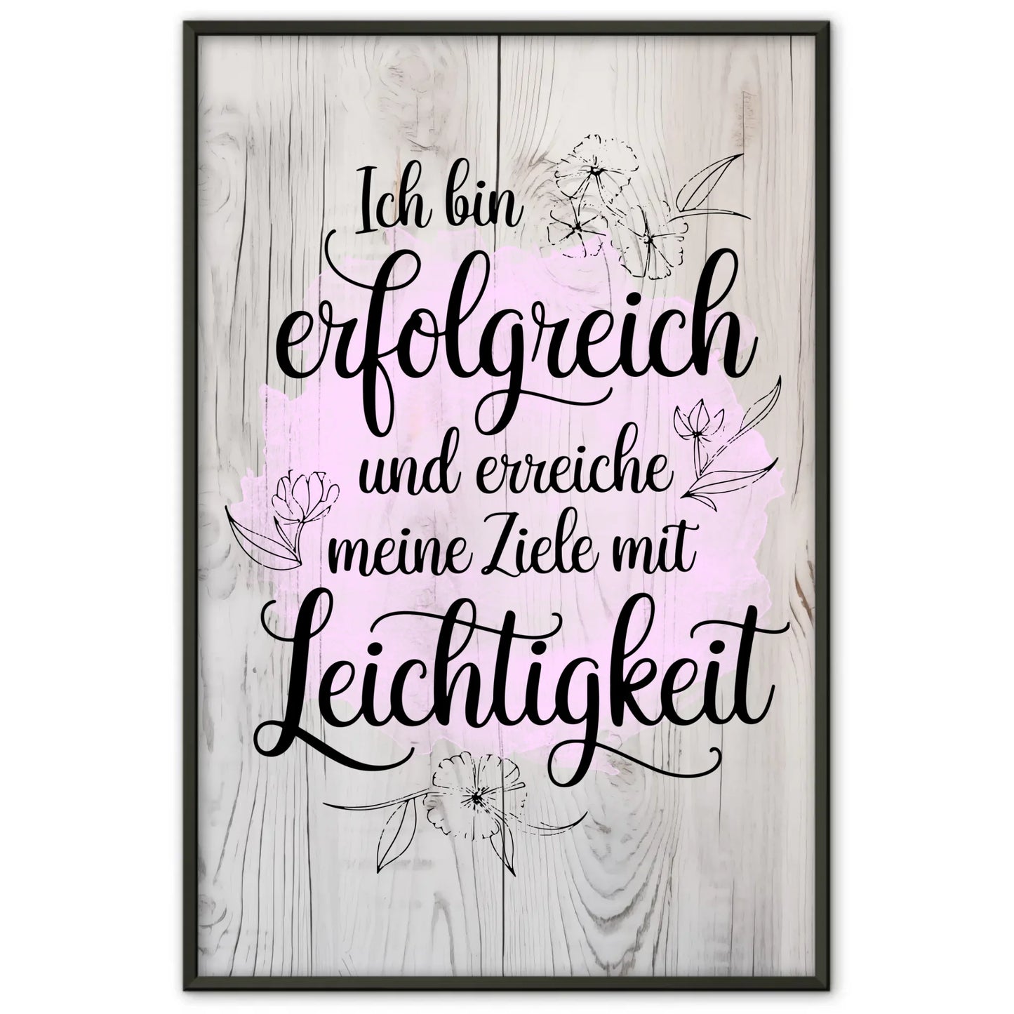 Affirmations Poster Ich bin erfolgreich und erreiche Ziele