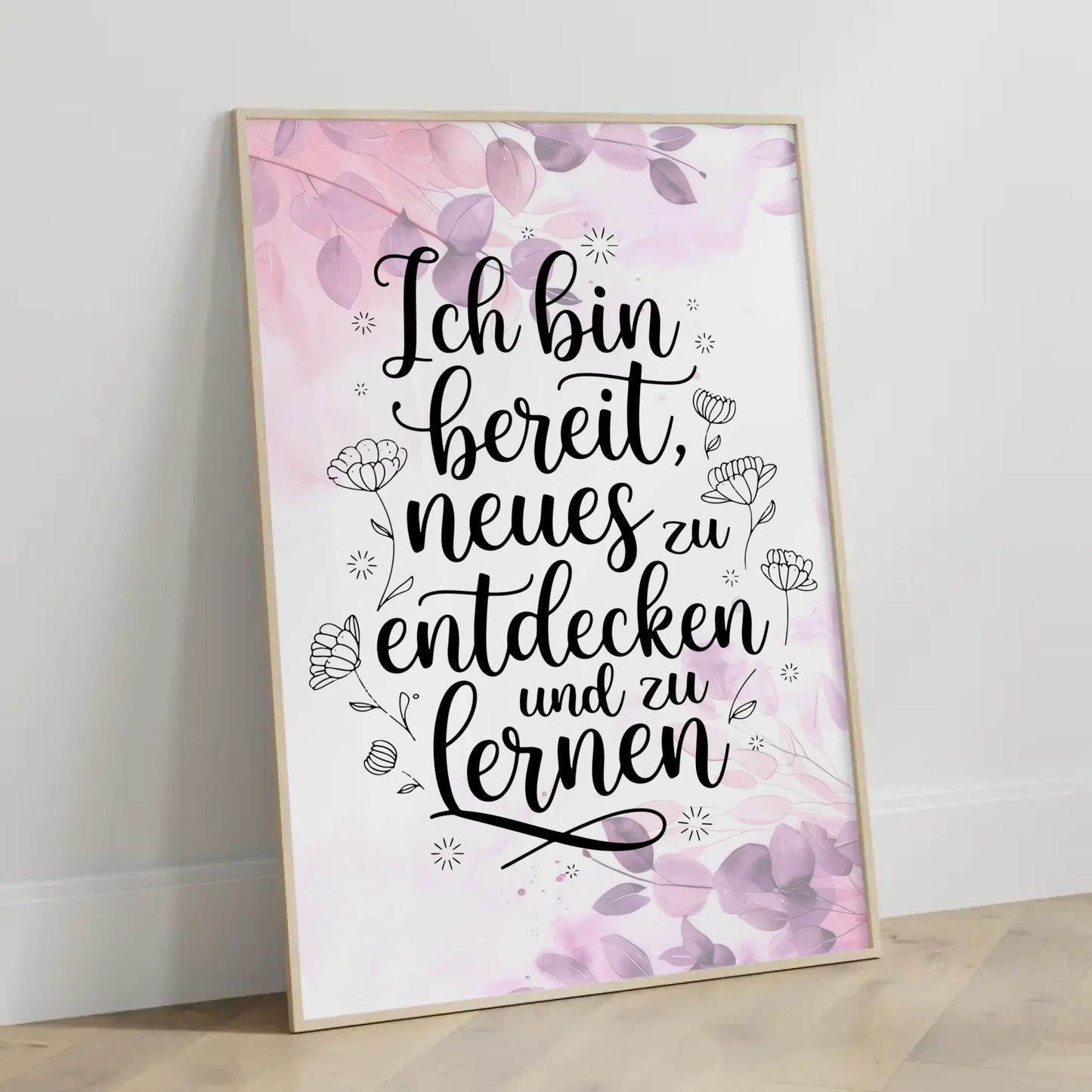 Affirmationsposter Ich bin bereit Neues zu entdecken