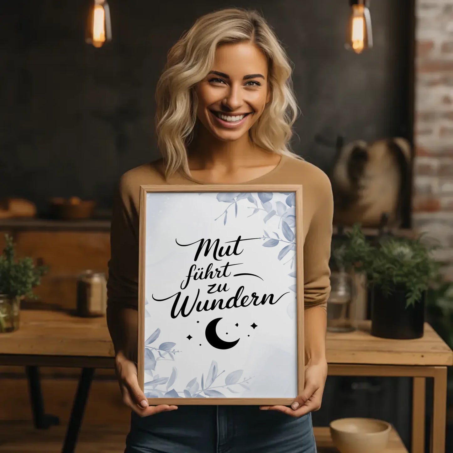 Affirmations Poster Mut führt zu Wundern für Dich