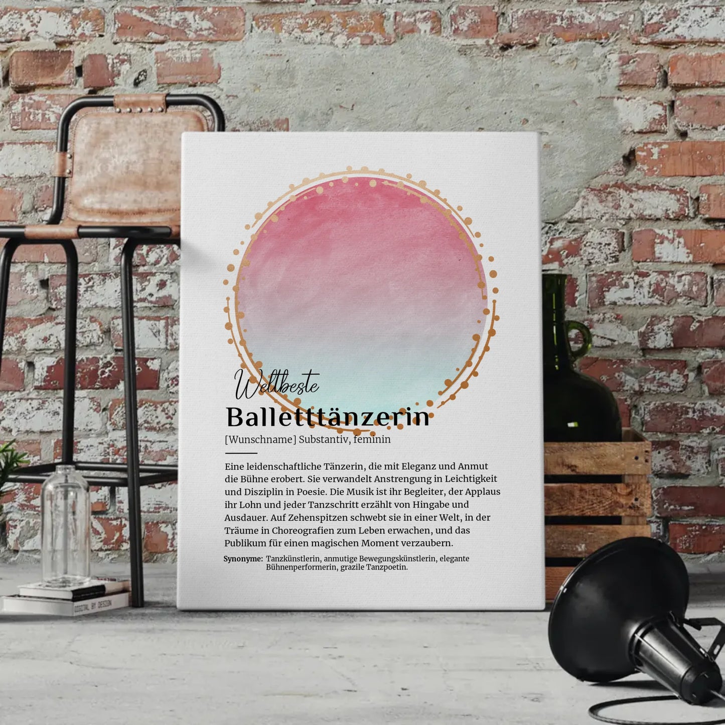 Leinwand Definition Balletttänzerin mit Namen Geschenk