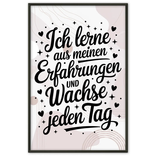 Affirmations Poster Ich lerne aus meinen Erfahrungen und wachse