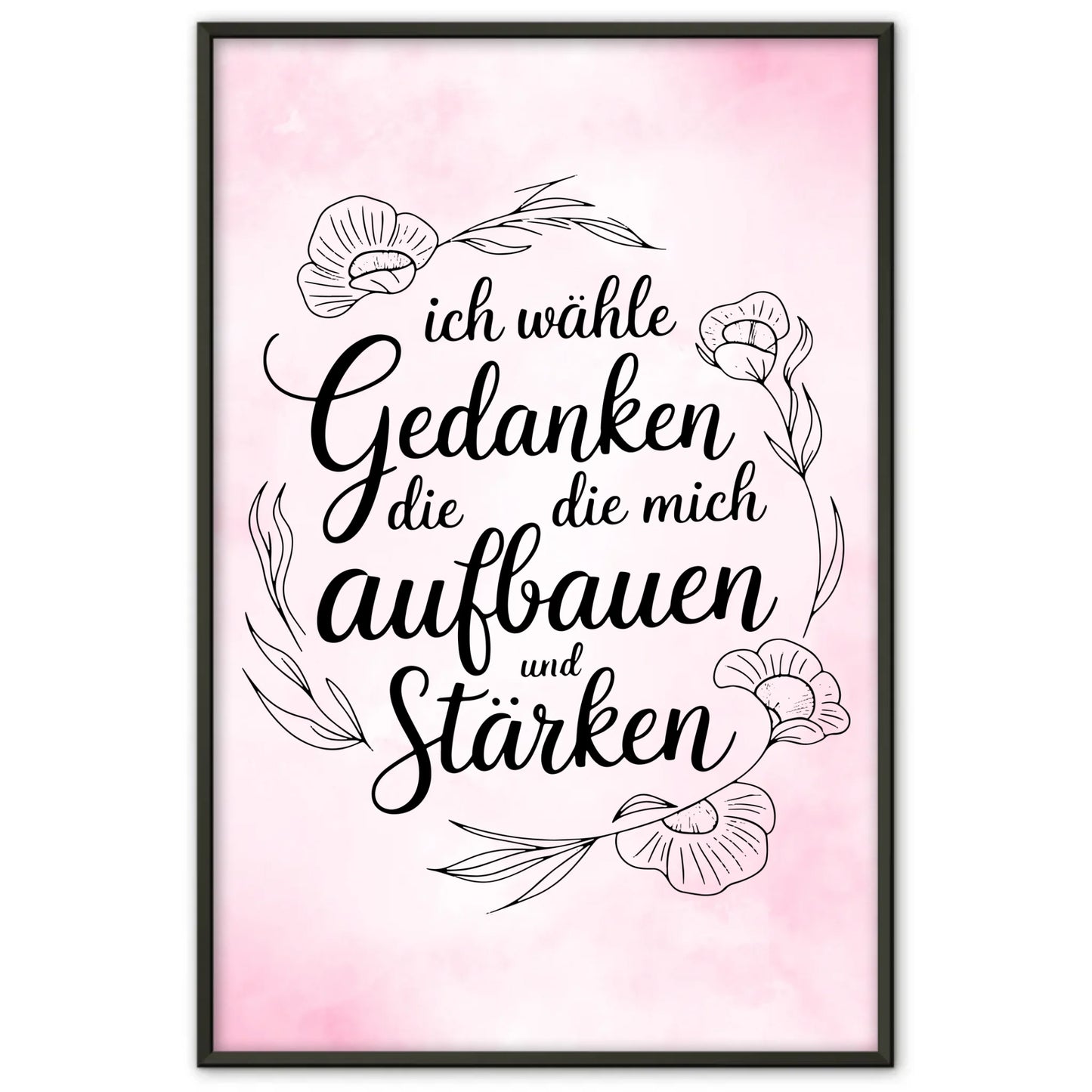 Affirmations Poster Ich wähle Gedanken die mich stärken