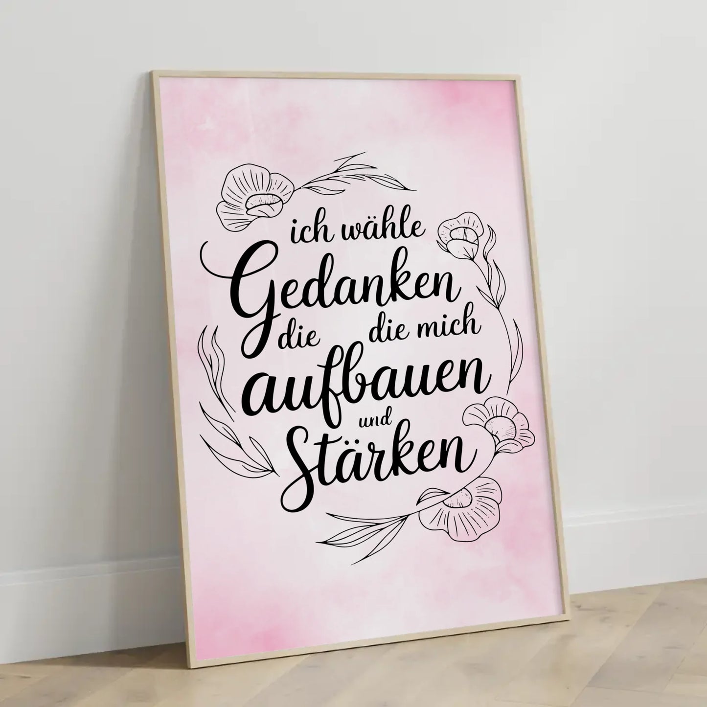 Affirmations Poster Ich wähle Gedanken die mich stärken