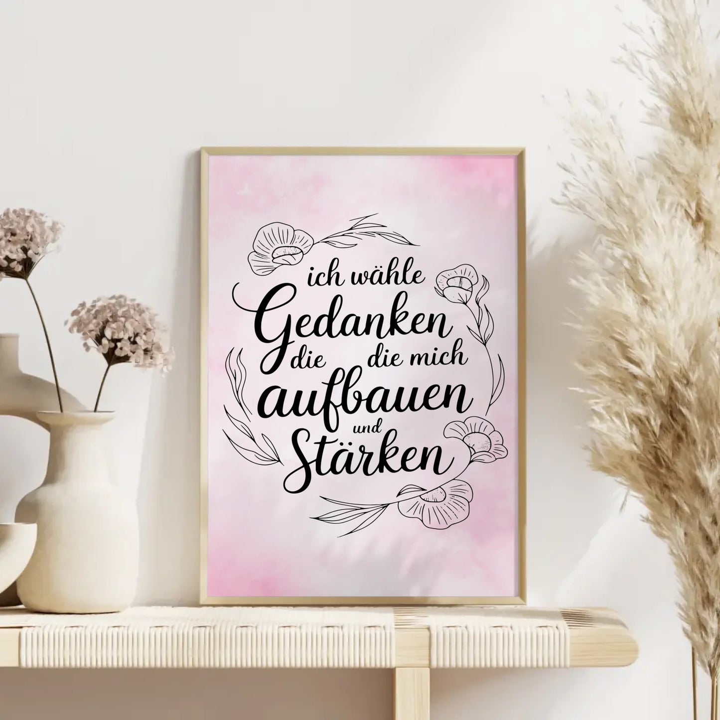 Affirmations Poster Ich wähle Gedanken die mich stärken