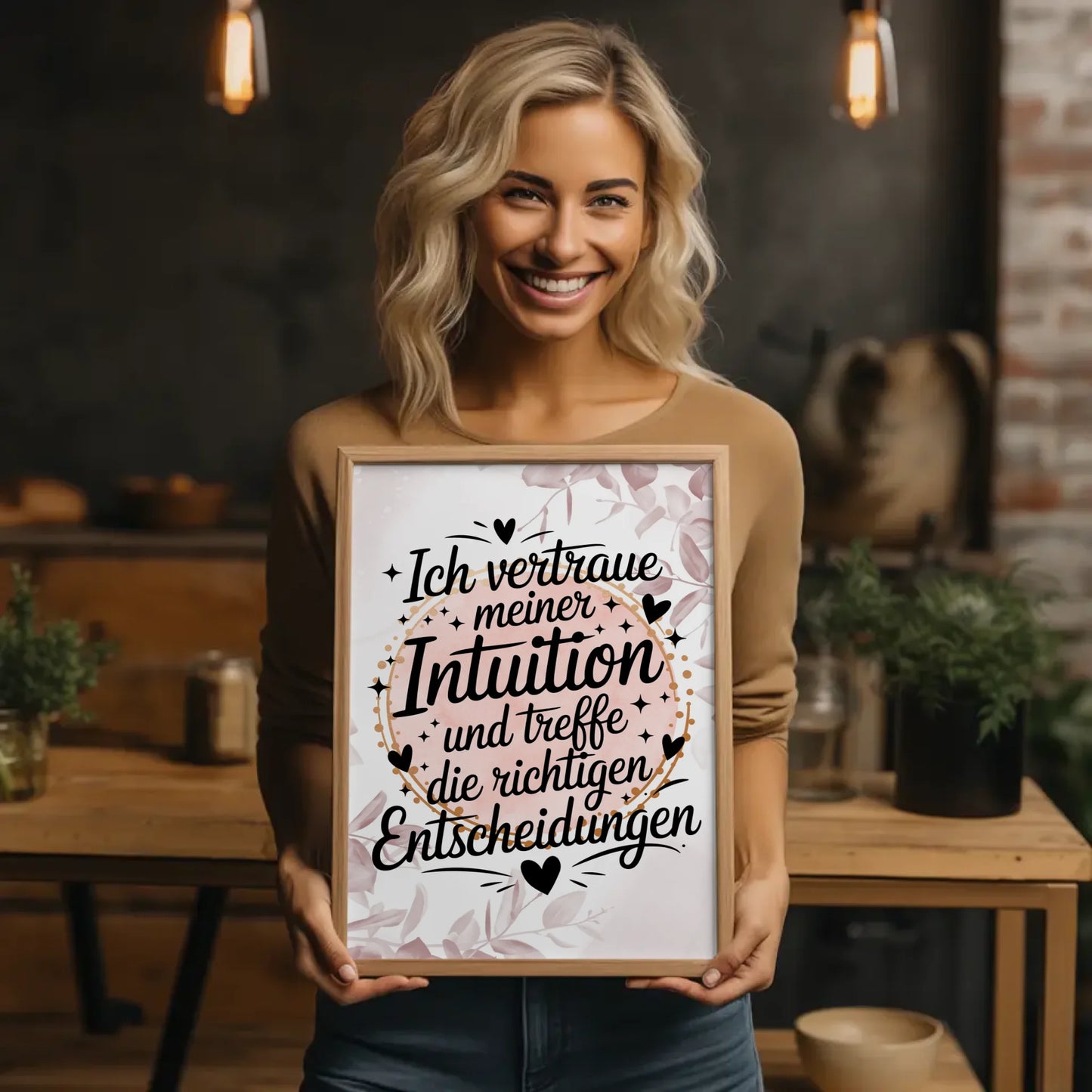 Affirmations Poster Ich vertraue meiner Intuition Entscheidungen