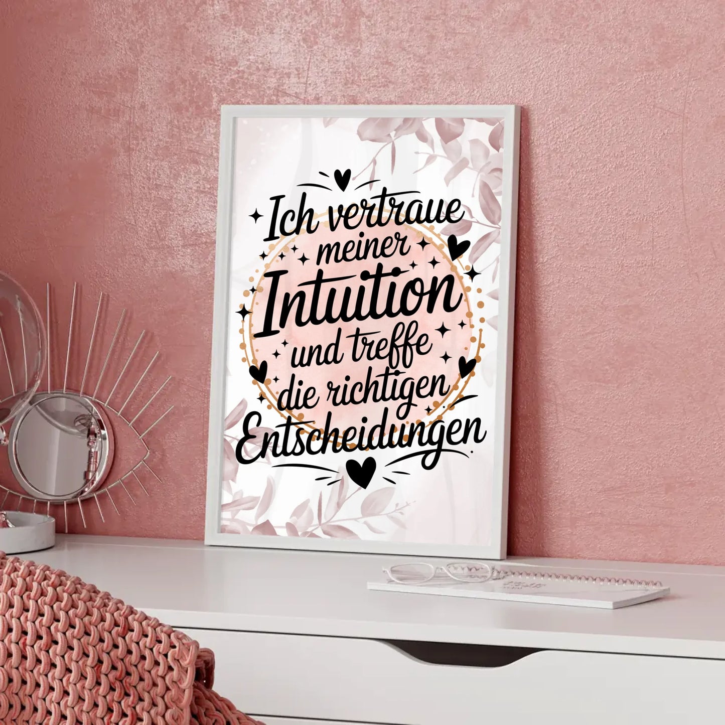 Affirmations Poster Ich vertraue meiner Intuition Entscheidungen
