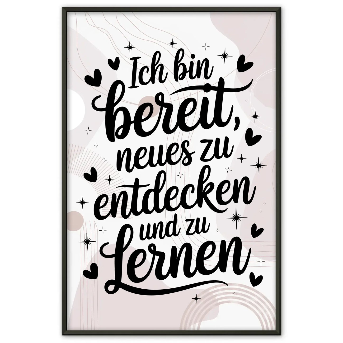 Affirmationsposter Ich bin bereit positiv Neues entdecken lernen