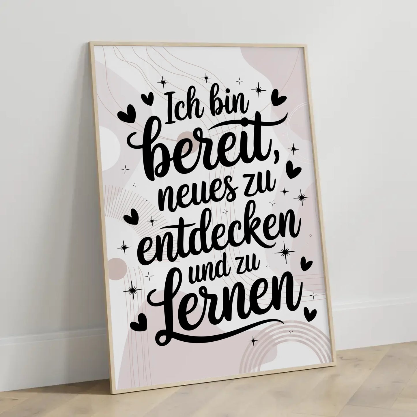 Affirmationsposter Ich bin bereit positiv Neues entdecken lernen