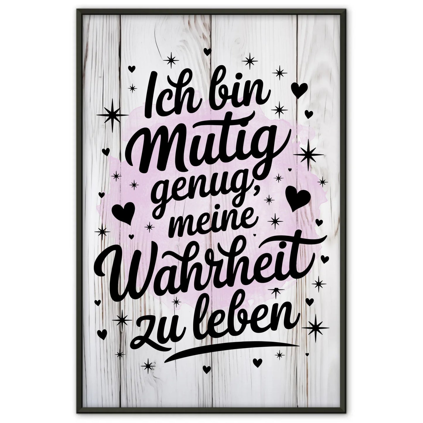 Affirmationsposter Ich bin mutig genug positiv leben Geschenk