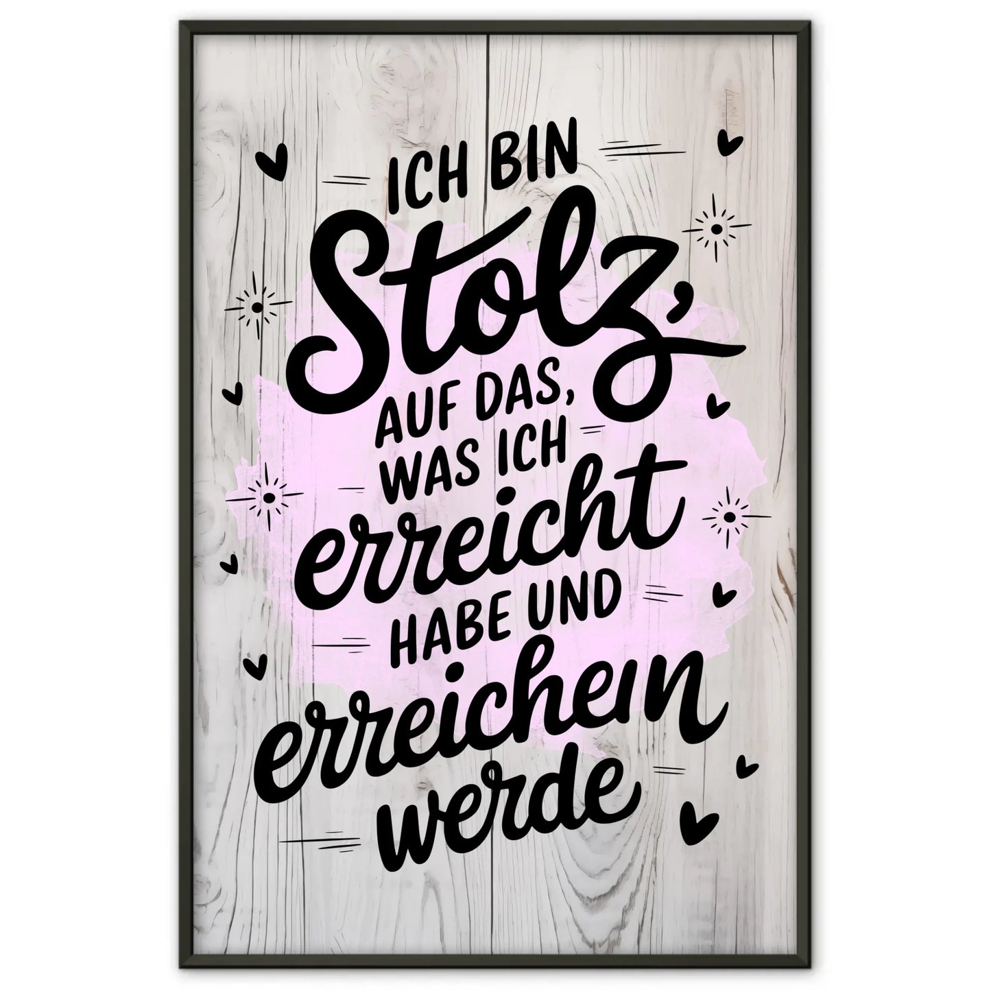 Affirmations Poster Ich bin stolz auf mein Erreichtes