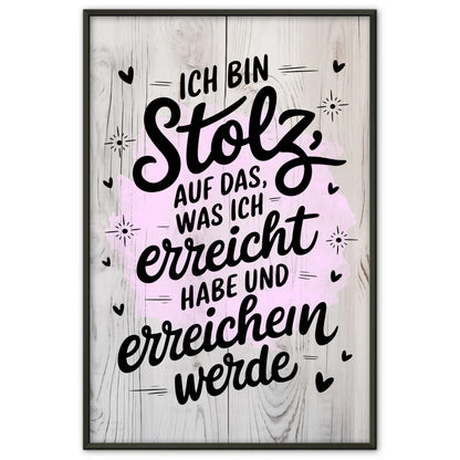 Affirmations Poster Ich bin stolz auf mein Erreichtes