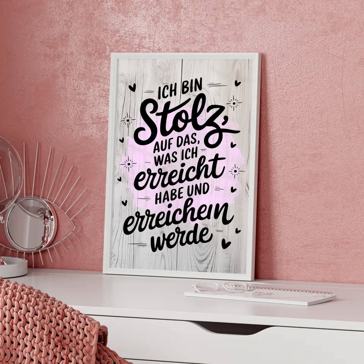 Affirmations Poster Ich bin stolz auf mein Erreichtes