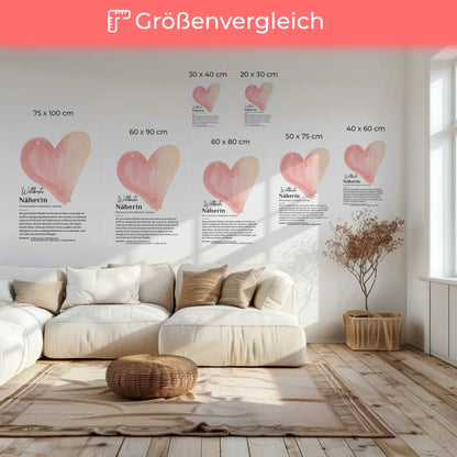Personalisierte Leinwand Definition für Näherin mit Namen Geschenkidee