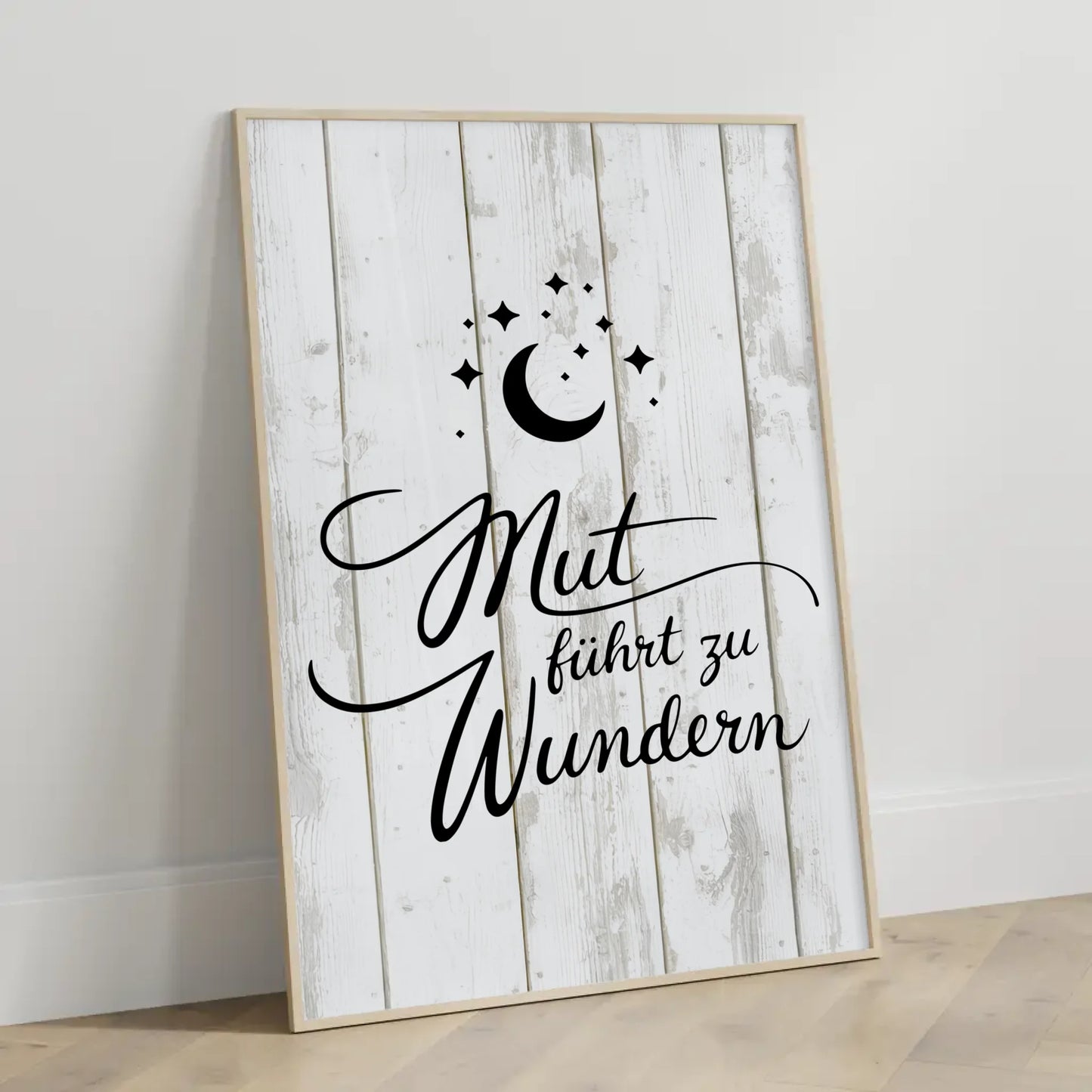 Affirmations Poster Mut führt zu Wundern für dich gestalten