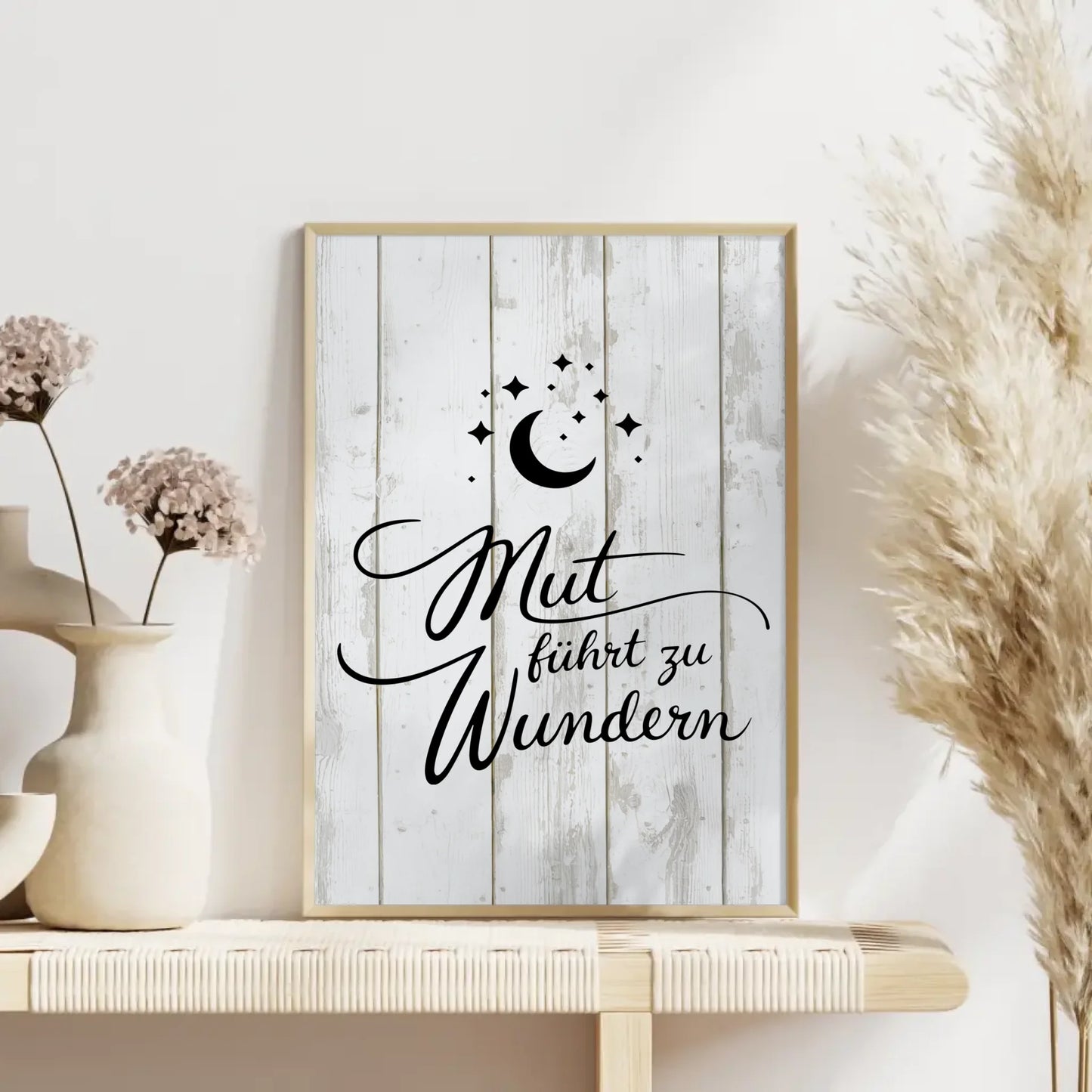 Affirmations Poster Mut führt zu Wundern für dich gestalten